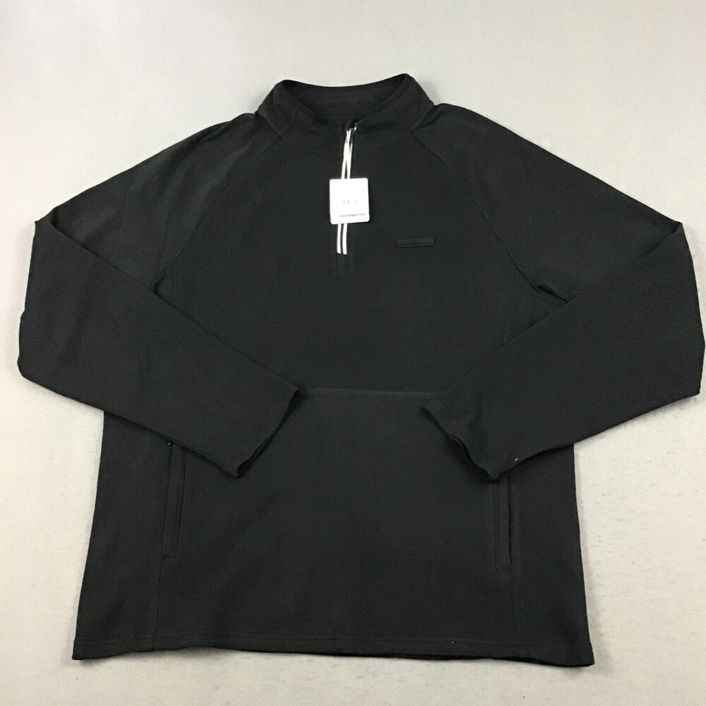 Ben Sherman Sport Sweater Men XL Black 1/4 Zip Golf Micro Fleece Pullover